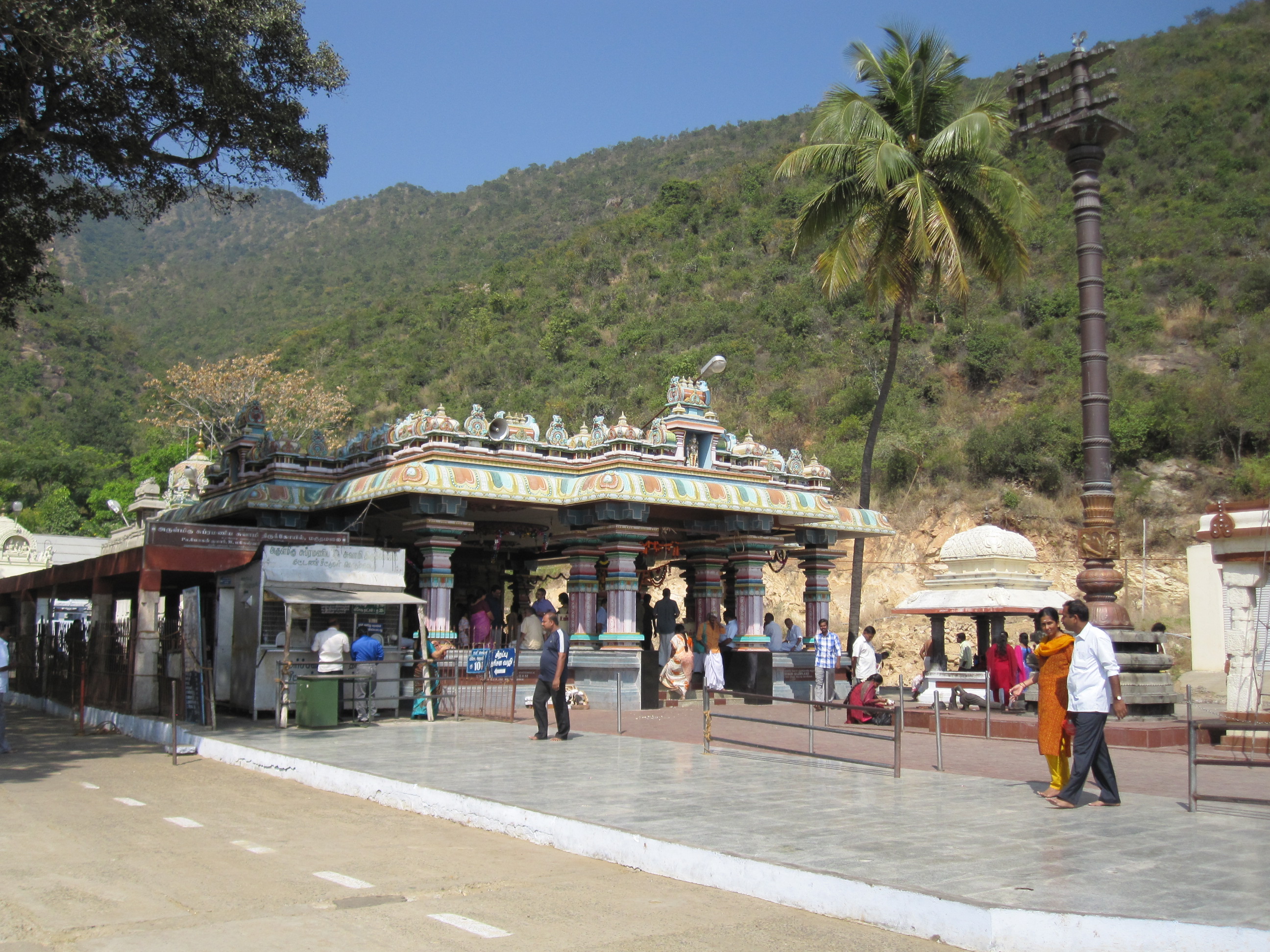 Panoramic view of Maruthamalai Temple complex